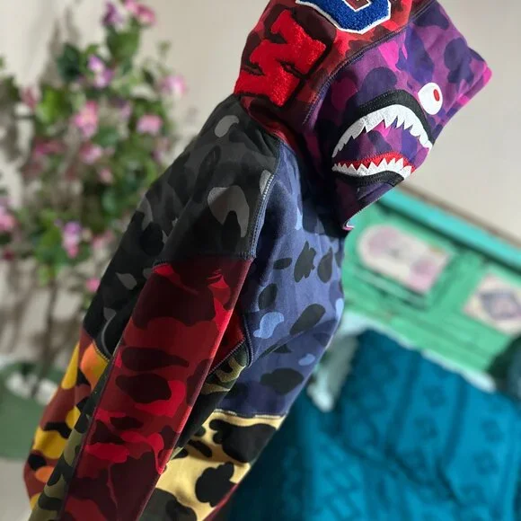 BAPE Mix Camo Shark Hoodie